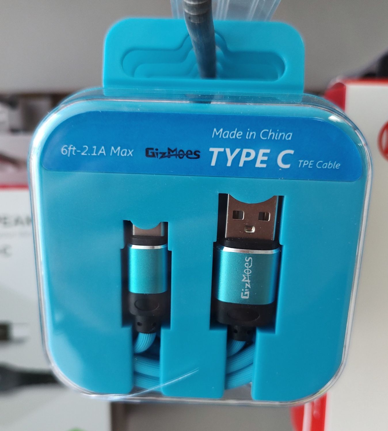 6ft USB-A to USB-C Cable – 2.1A Max Charging