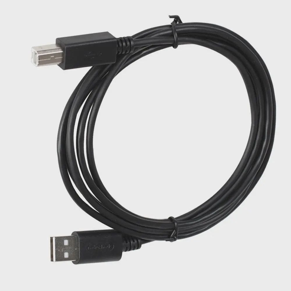 USB 2.0 Cable, 6 ft (USB A Male to USB B Male)