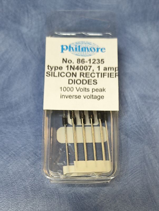 1N4007 Diode 1000V Peak Inverse Voltage 10pk