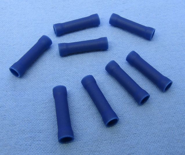 Insulated Seamless Butt Connector – Blue (16-14 AWG)