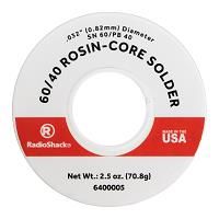 SNPB 60/40 Rosin-Core Solder 0.032" Diameter (2.5oz)