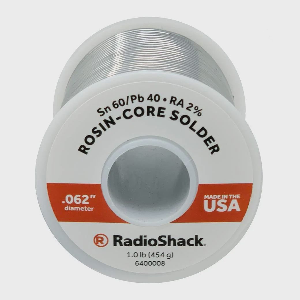 SNPb 60/40 Rosin-Core Solder – 0.062" Diameter, 1 lb