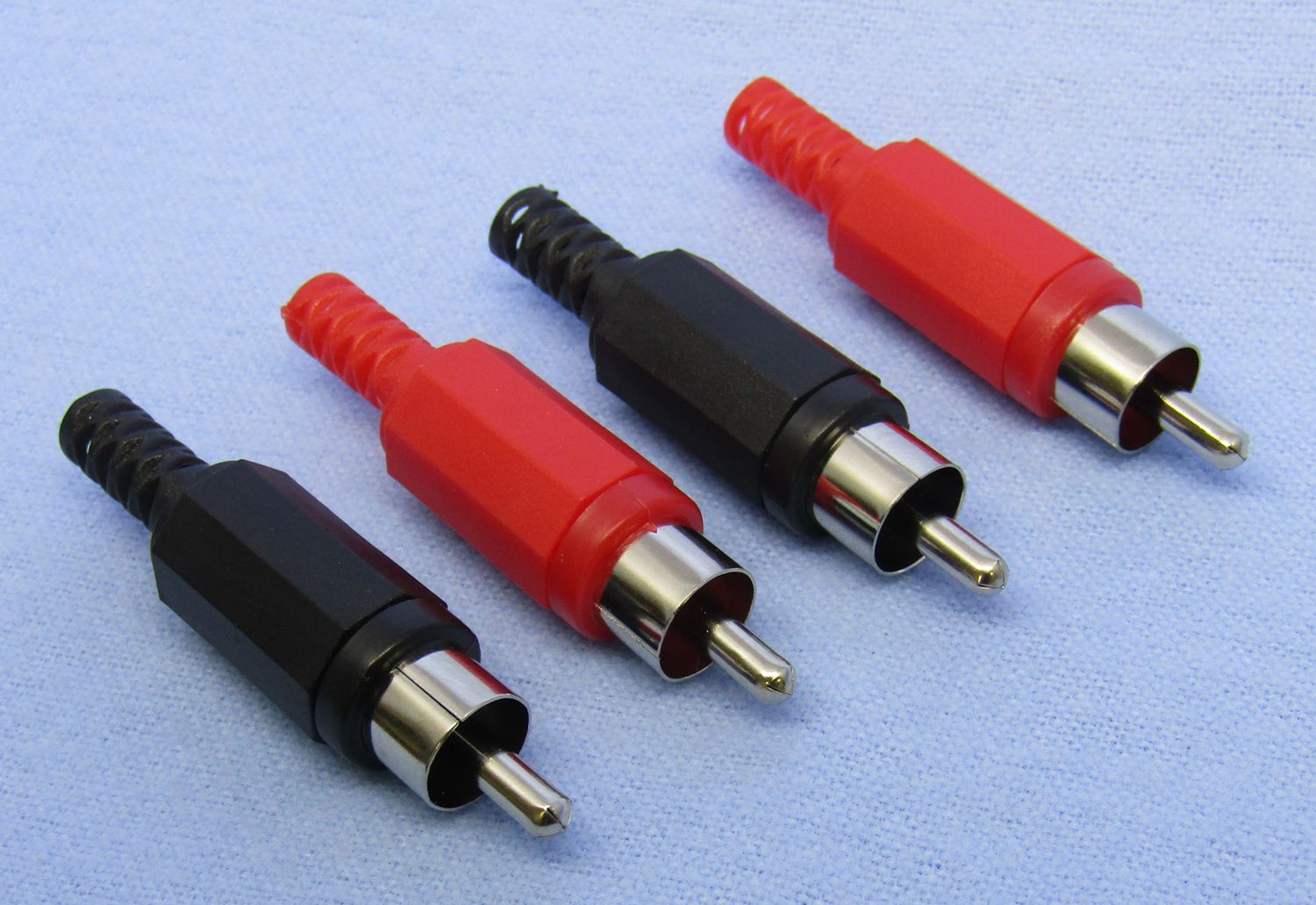 Solder Terminal RCA Plug 4-Pack