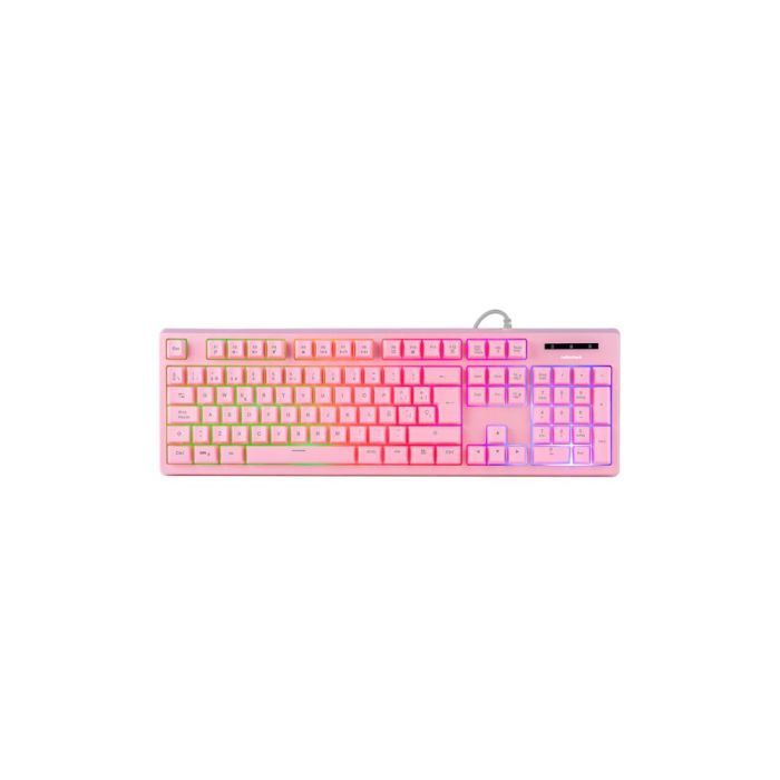 Pink Multi-Function Backlit Gaming Keyboard