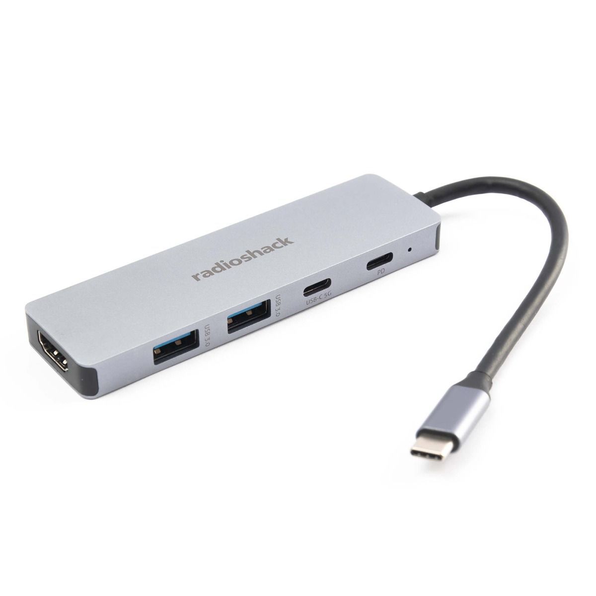 5 Port 2 Type-C, 2 USB, HDMI Type-C Adapter