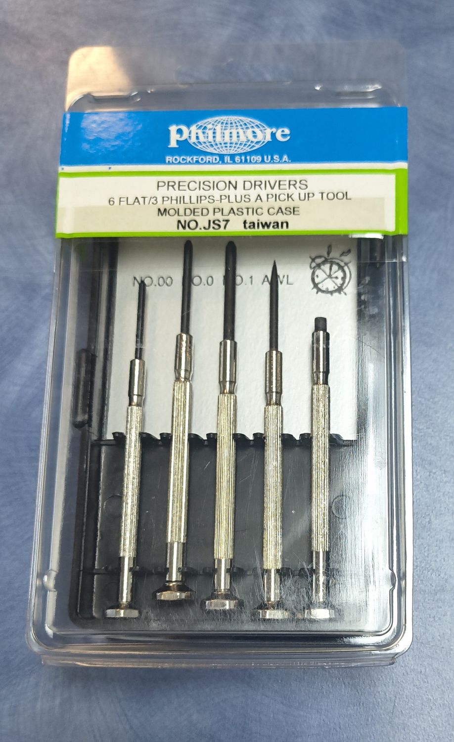 Precision Drivers 6 Flat/3Phillips - Plus Pick Up Tool