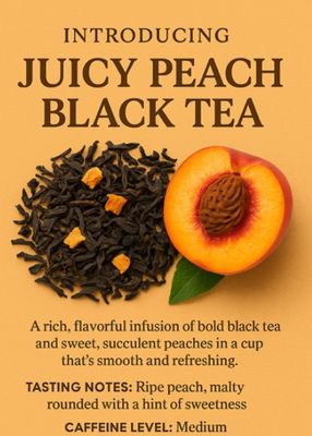 NEW*Juicy Peach Black Loose leaf Tea (oz)