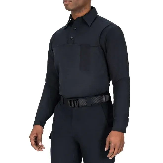 LONG SLEEVE WOOL SHIRT 15 LENGTH - DARK NAVY