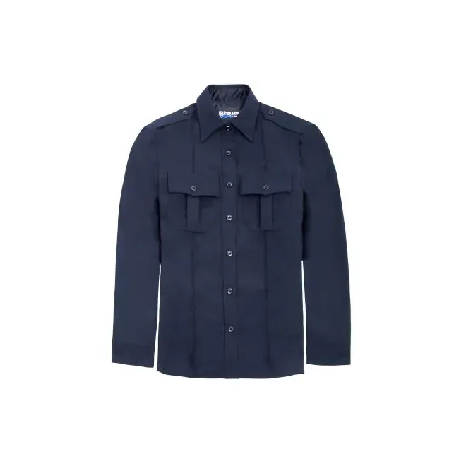 WOMEN'S LONG SLEEVE WOOL SHIRT 32 REG - DARK NAVY