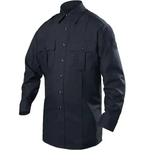 LONG SLEEVE WOOL CLASSACT SHIRT - DARK NAVY