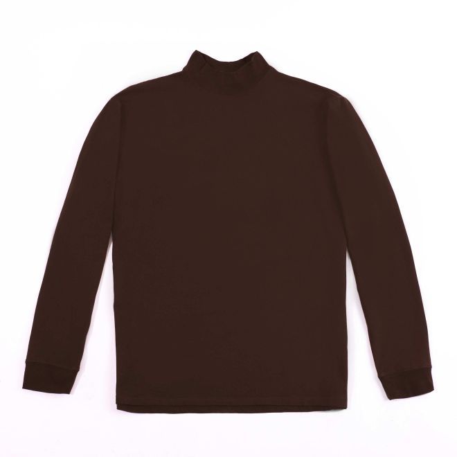 MOCK TURTLENECK - BROWN