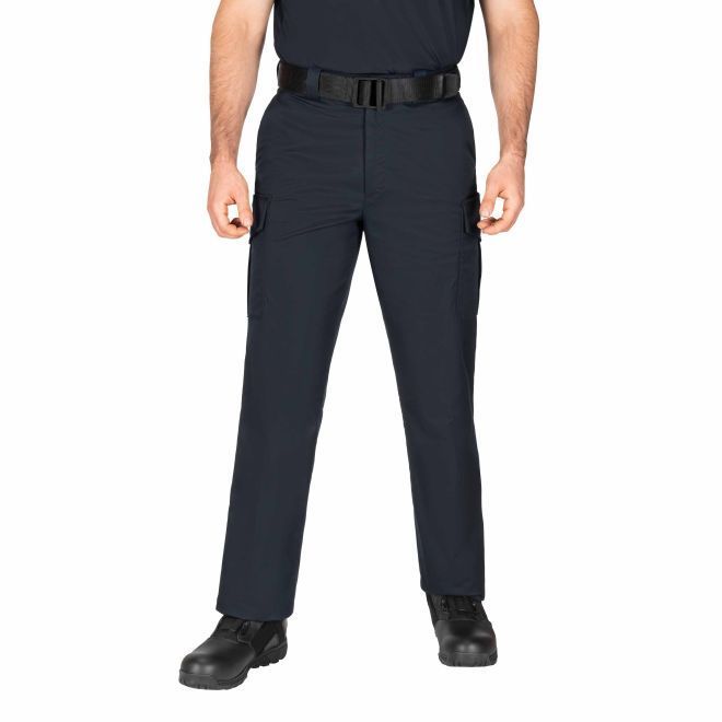 SIDE-POCKET POLYESTER PANTS - DARK NAVY
