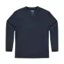 FLEECE-LINED V-NECK SWEATER - DARK NAVY