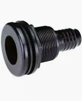 Lifegard Aquatic 1&quot; FPT Bulkhead w/Insert