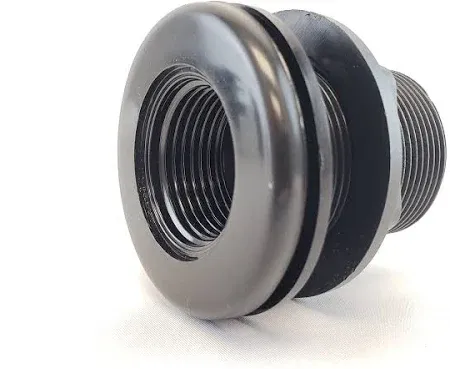 Lifegard Aquatics 1" Double Threaded Bulkhead