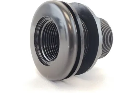 Lifegard Aquatics 1&quot; Double Threaded Bulkhead