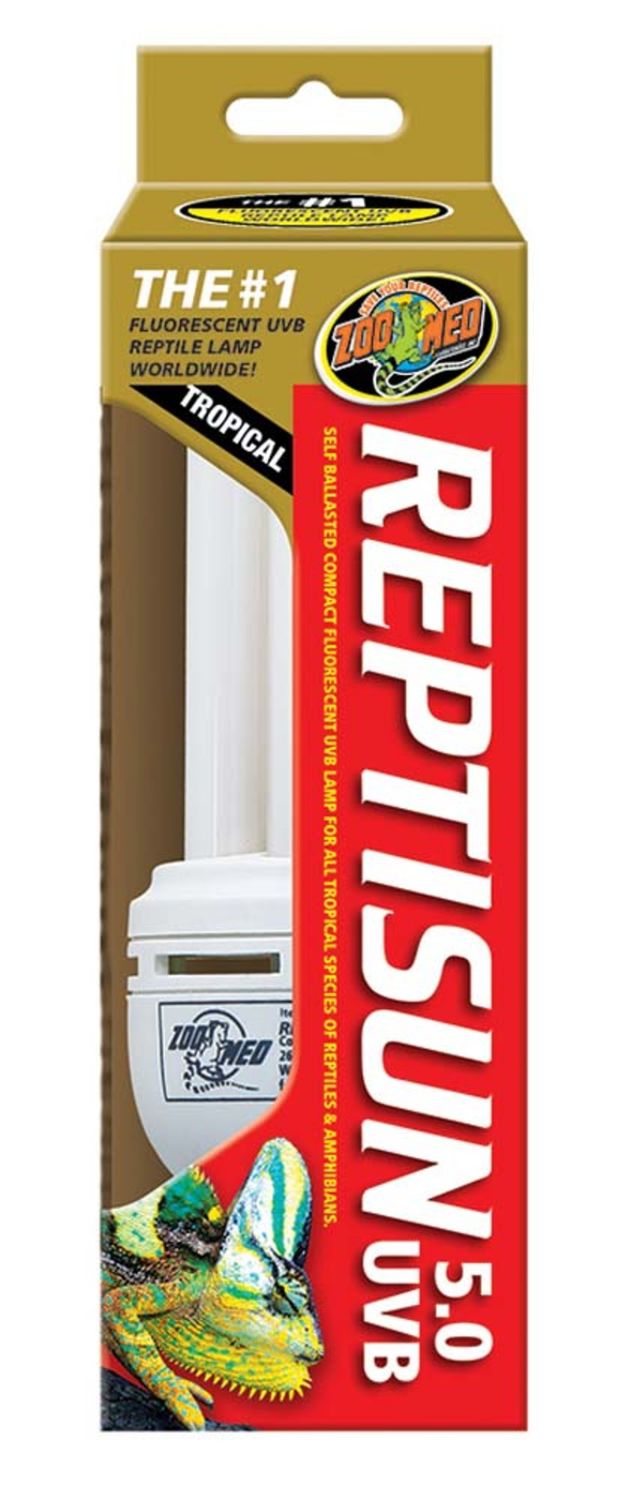 Zoo Med ReptiSun 5.0 UVB Compact Tropical Reptile Lamp 26 W