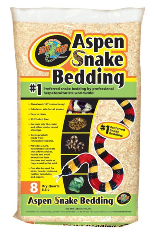 Zoo Med Aspen Snake Bedding 8 qt
