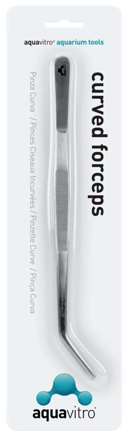 Aquavitro Stainless Steel Curved Forceps Aquarium Tool