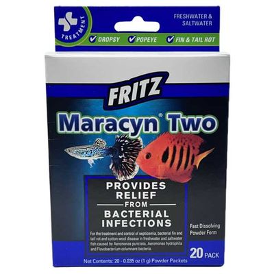 Fritz Maracyn Two Freshwater &amp; Saltwater Treatment 20 Pack