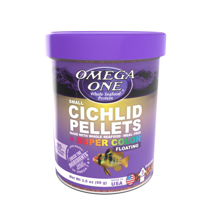 Omega One Small Cichlid Pellets + Super Color 3.5oz