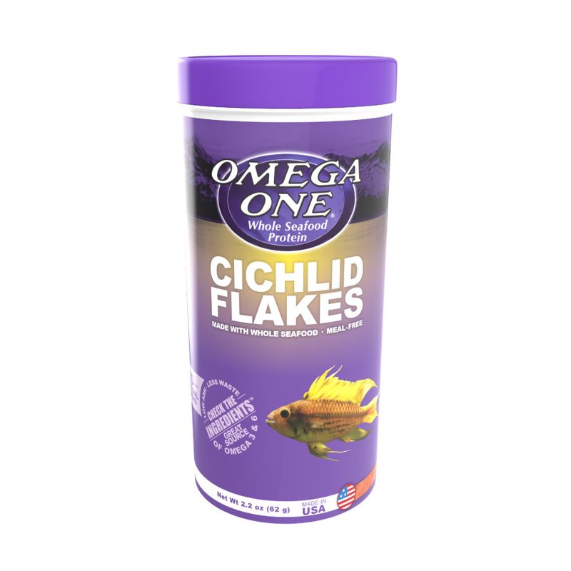 Omega One Cichlid Flakes 2.2oz.