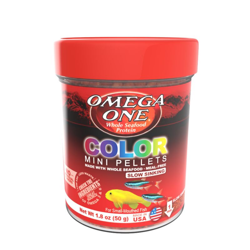 Omega One Color Slow Sinking Mini Pellet 1.8oz.
