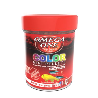 Omega One Color Slow Sinking Mini Pellet 1.8oz.