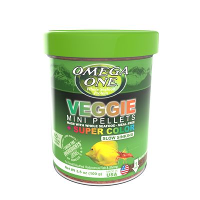 Omega One Super Color Veggie Slow Sinking Mini Pellet 3.5oz.
