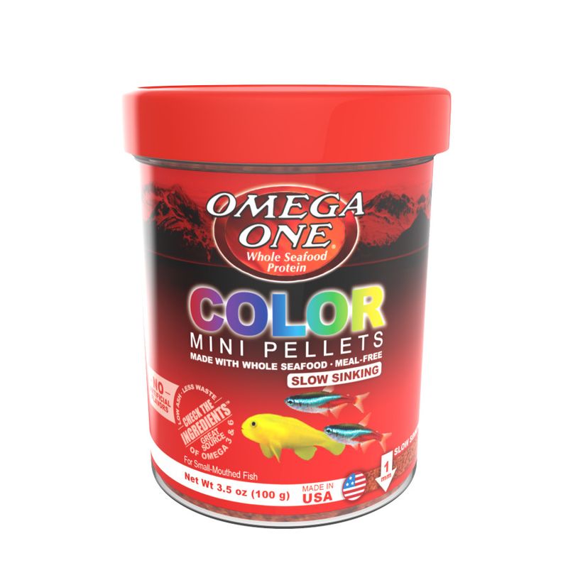 Omega One Color Slow Sinking Mini Pellet 3.5 oz