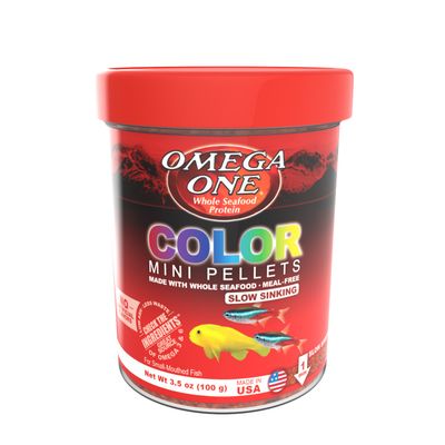 Omega One Color Slow Sinking Mini Pellet 3.5 oz