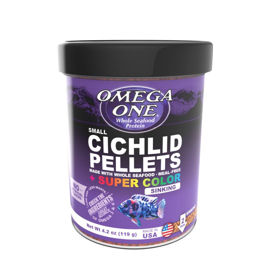 Omega One Super Color Cichlid Sinking Pellet 4.2oz.