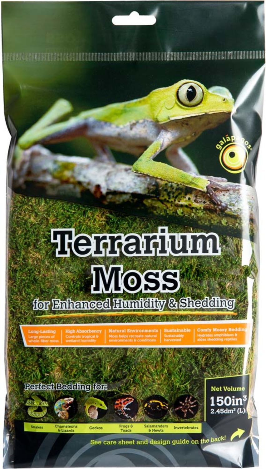 Galapagos Terrarium Moss 150 cubic inch bag