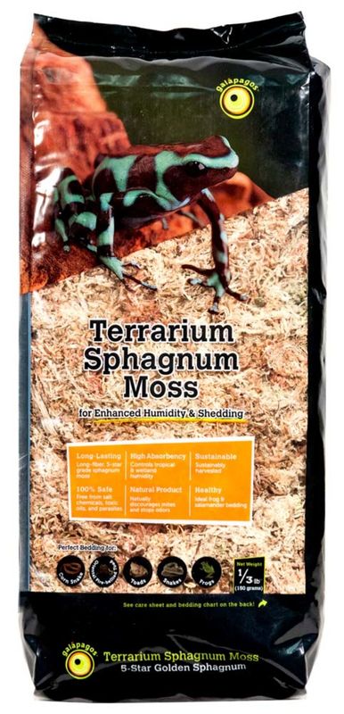 Galapagos 5-Star Terrarium Sphagnum Moss Substrate 0.33 lb