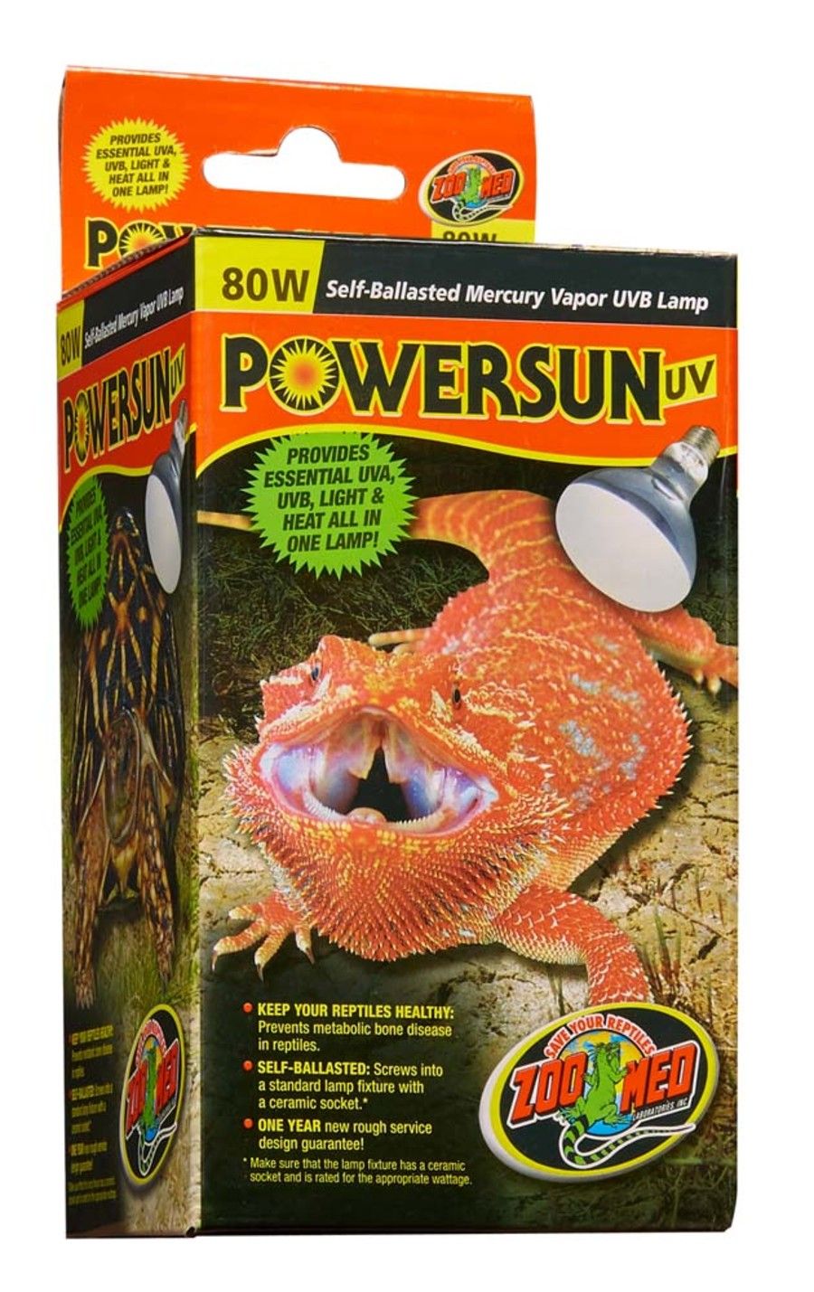 Zoo Med PowerSun UV Self-Ballasted Mercury Vapor Lamp 80w