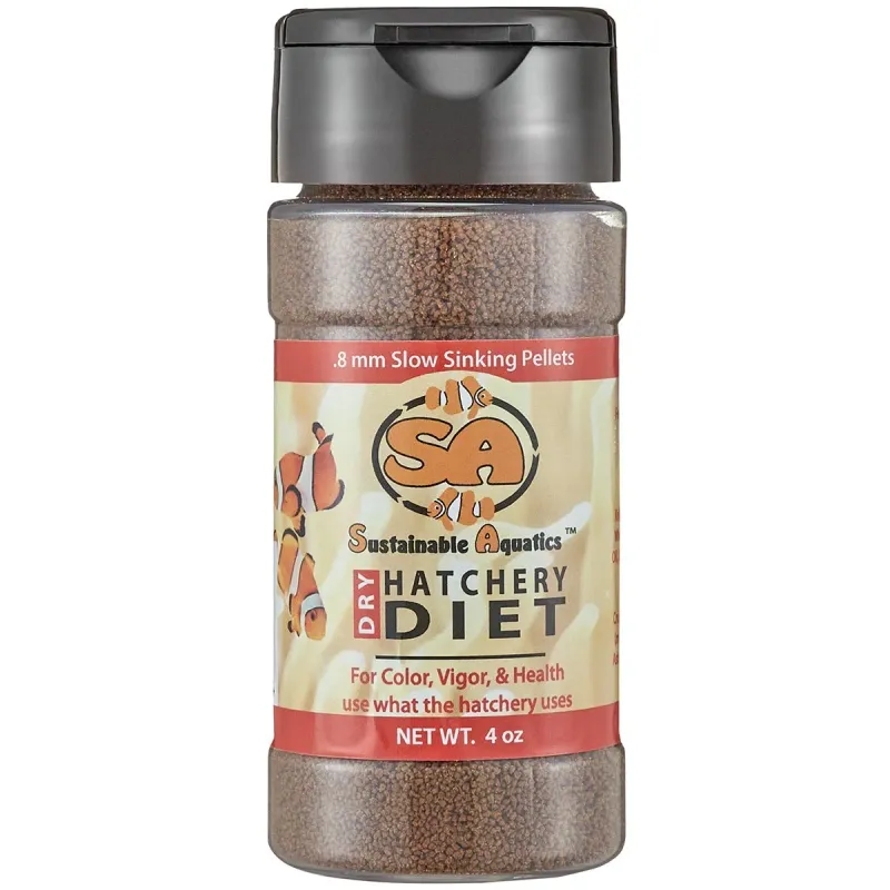 Sustainable Aquatics Hatchery Diet .8mm 4oz