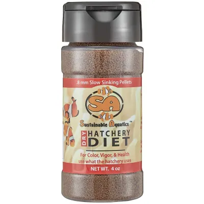 Sustainable Aquatics Hatchery Diet .8mm 4oz