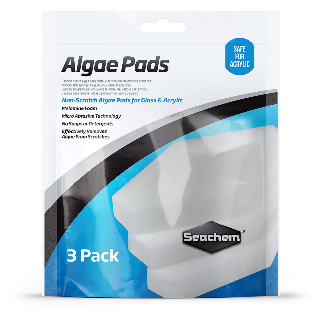Seachem Algae Pads for Glass &amp; Acrylic Aquariums 3pk