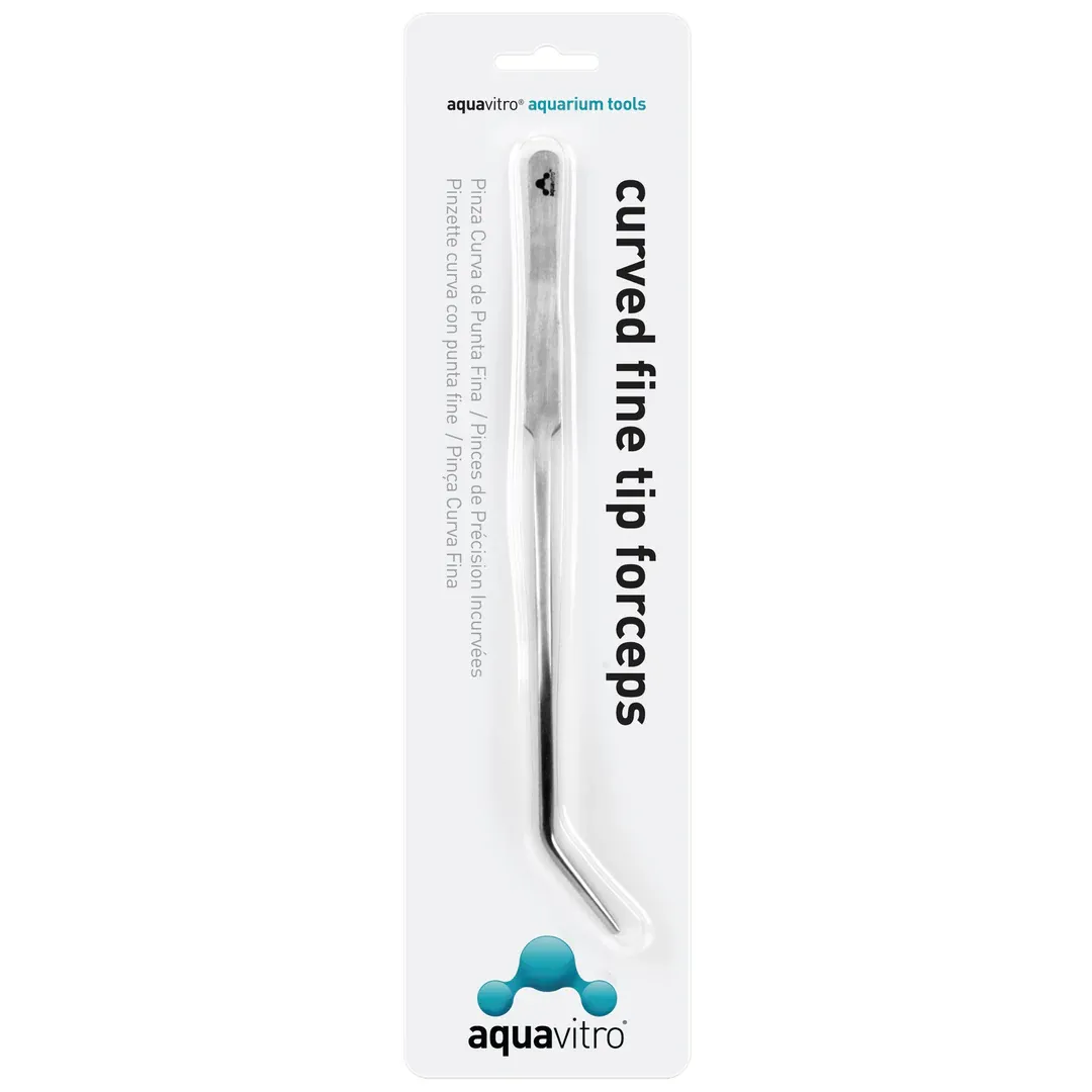 Seachem Aquavitro Stainless Steel Curved Fine Tip Forceps