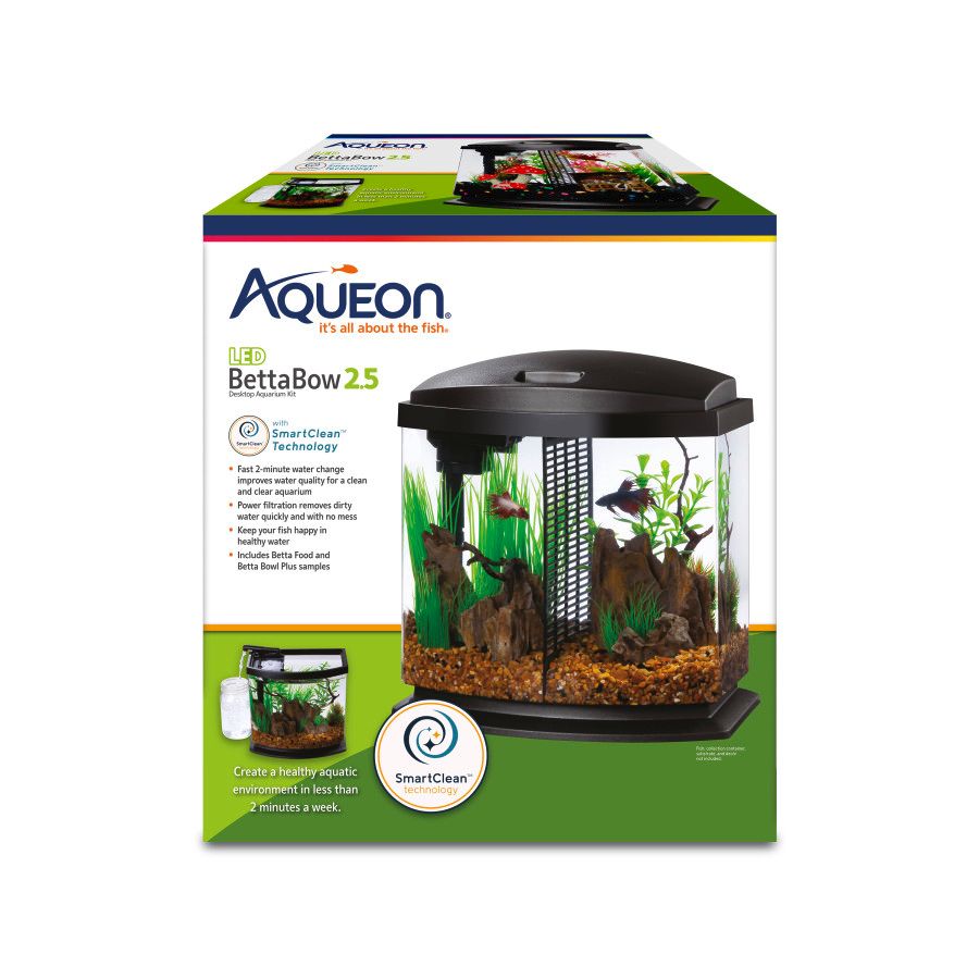 Aqueon LED Betta Bow 2.5 Gallon Black