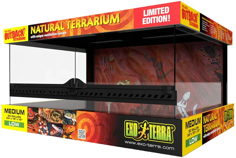 Exo Terra Outback Terrarium Low, Medium 24x18x12