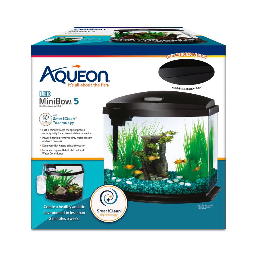 Aqueon LED Mini Bow 5 Gallon Black