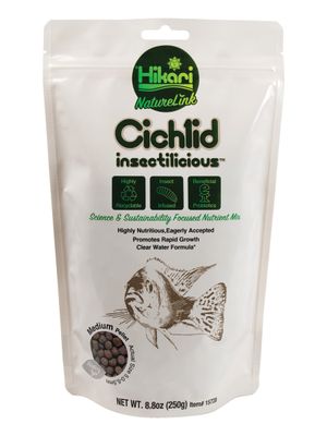 Hikari NatureLink Cichlid Insectilicious Pellet Fish Food 8.8 oz