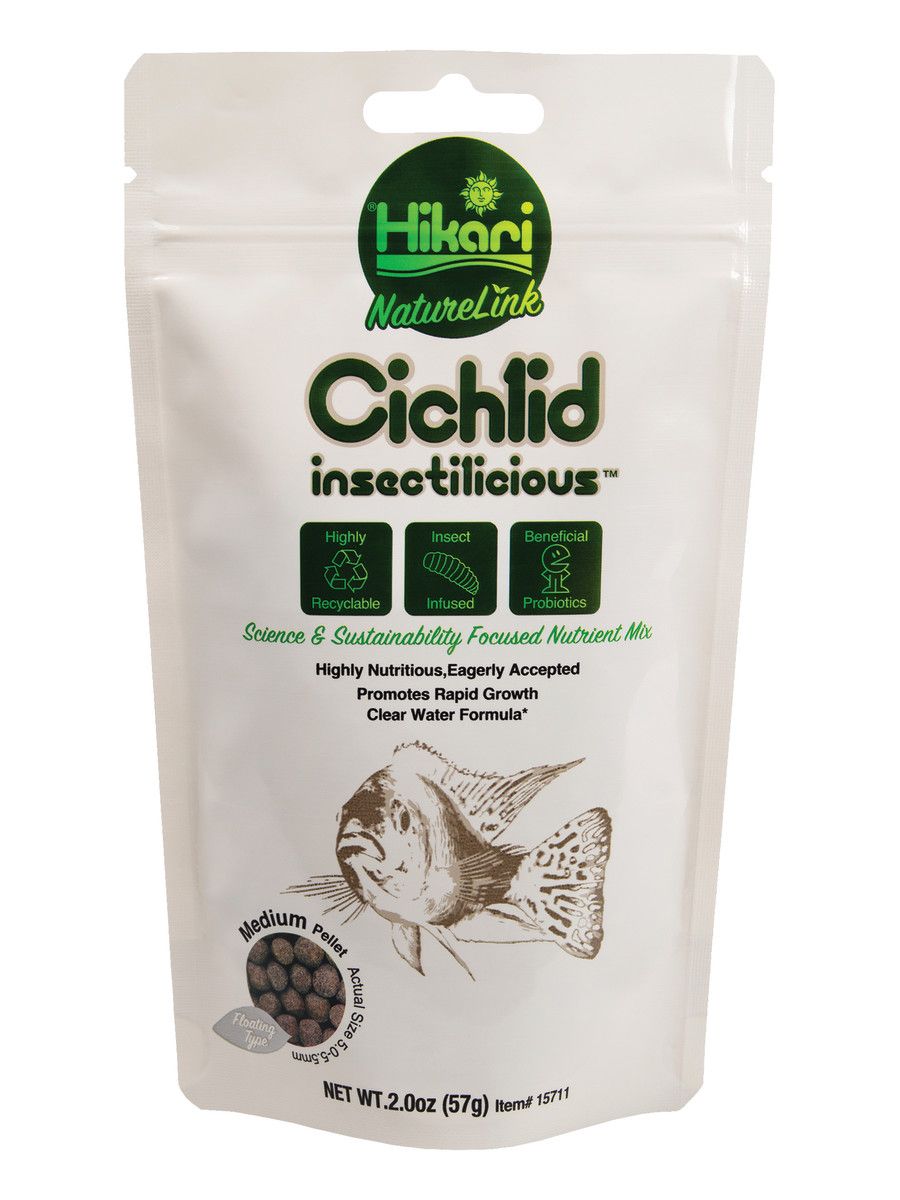 Hikari NatureLink Cichlid Insectilicious Pellet Fish Food 2 oz