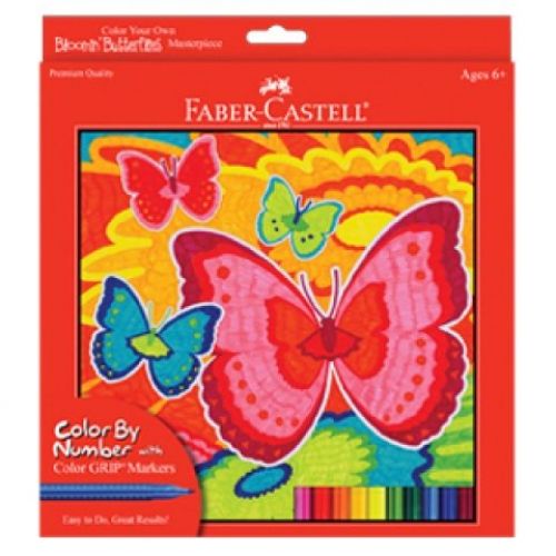 FaberCastell FC14564 Color By Number Bloomin&#39; Butterflies
