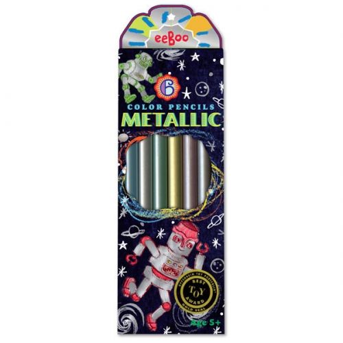 eeBoo PMROB Metallic Colored Pencils with Sharpener