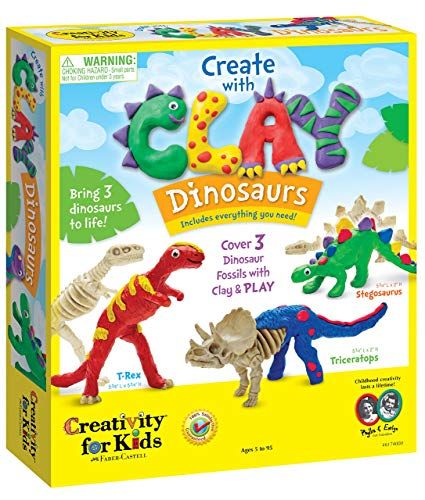 FaberCastell 6174000 Create with Clay Dinosaurs
