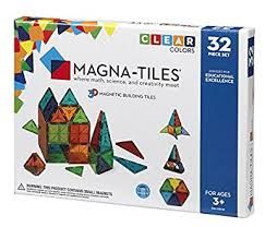 Magnatiles 02132 Clear Colors 32 Pieces