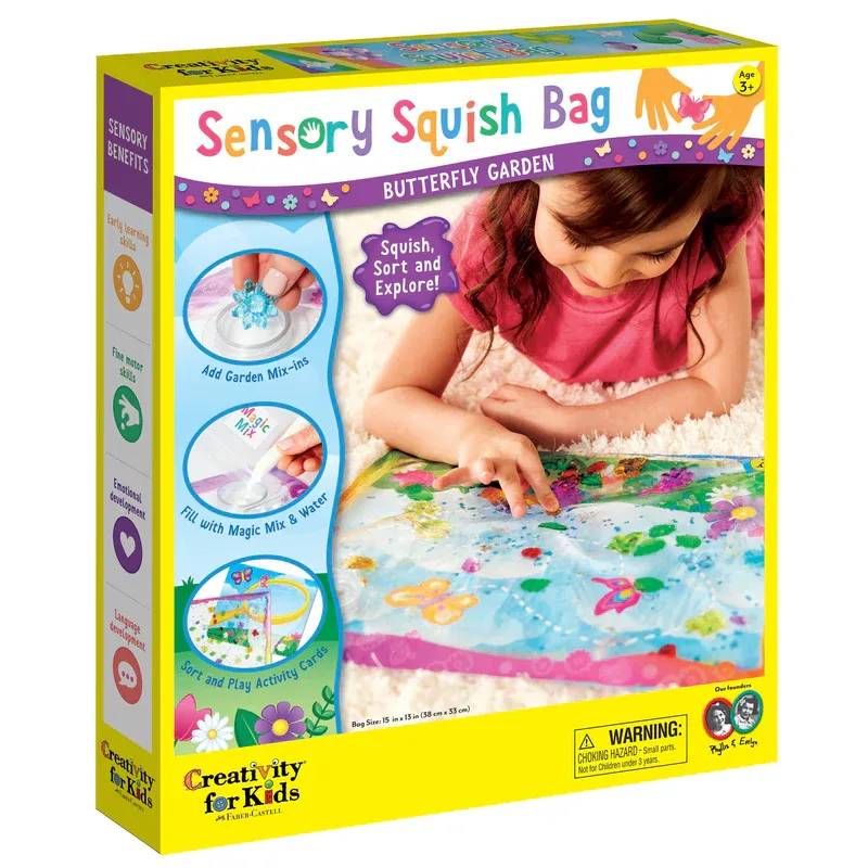 FaberCastell 6404000 Sensory Squish Bag Butterfly Garden