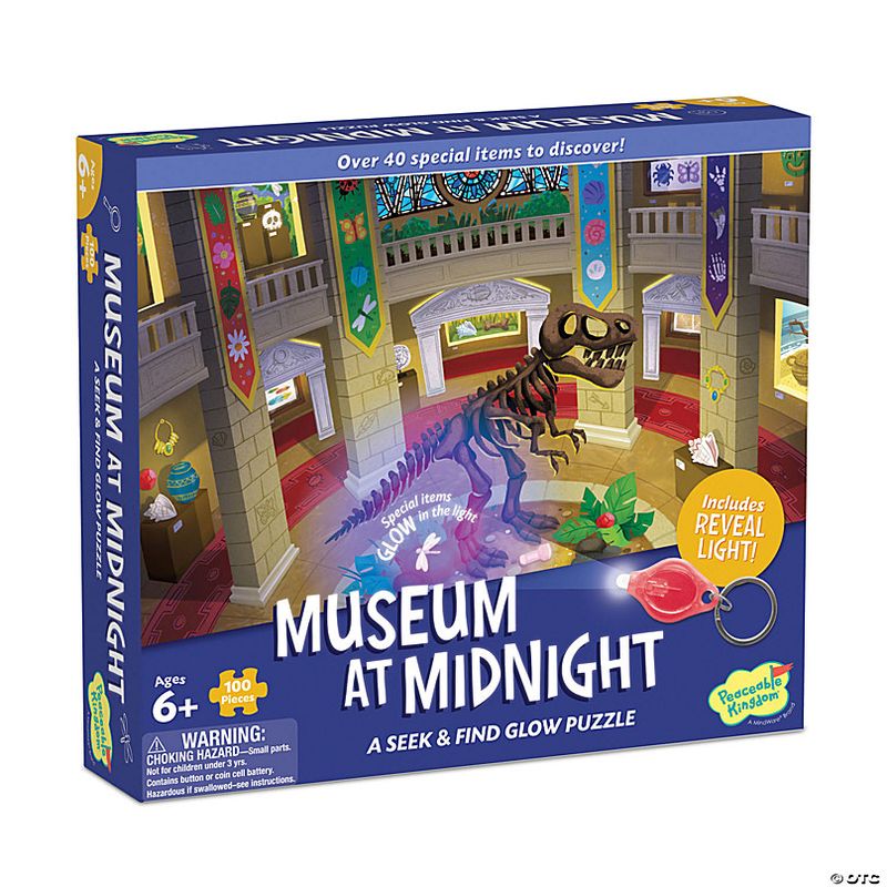 Mindware PZ35 Seek &amp; Find Glow Puzzle: Museum At Midnight